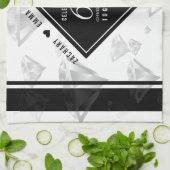 Elegant 60th Diamond Wedding Jubileum Theedoek (Gevouwen)