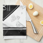 Elegant 60th Diamond Wedding Jubileum Theedoek (Quarter Fold)