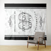 Elegant 60th Diamond Wedding Jubileum Wandkleed (In Situ (horizontaal))