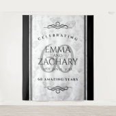 Elegant 60th Diamond Wedding Jubileum Wandkleed (Voorkant)