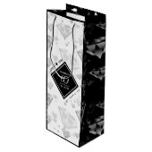 Elegant 60th Diamond Wedding Jubileum Wijn Cadeautas (Voorkant Gekanteld)