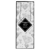 Elegant 60th Diamond Wedding Jubileum Wijn Cadeautas (Voorkant)