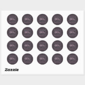 Elegant 60th Wedding Jubileum Paars Ronde Sticker (Vel)