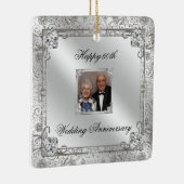 Elegant 60th Wedding Jubileum Square Ornament (Rechts)