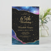 Elegant 65ste verjaardagsfeest kaart (Staand voorkant)