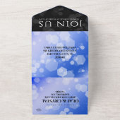 Elegant 65th Blue Sapphire Wedding Jubileum All In One Uitnodiging (Buitenkant)