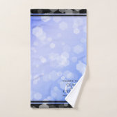 Elegant 65th Blue Sapphire Wedding Jubileum Bad Handdoek (Handdoek)