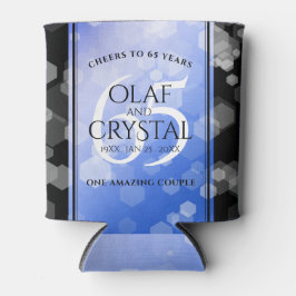 Elegant 65th Blue Sapphire Wedding Jubileum Blikjeskoeler