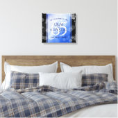 Elegant 65th Blue Sapphire Wedding Jubileum Canvas Afdruk (Insitu (Slaapkamer))