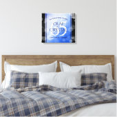 Elegant 65th Blue Sapphire Wedding Jubileum Canvas Afdruk (Insitu (Slaapkamer))