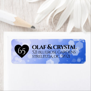 Elegant 65th Blue Sapphire Wedding Jubileum Etiket