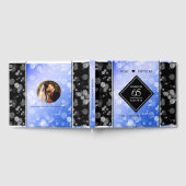 Elegant 65th Blue Sapphire Wedding Jubileum Gastenboek (Volledig)