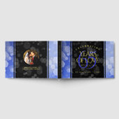 Elegant 65th Blue Sapphire Wedding Jubileum Gastenboek (Volledig)