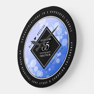 Elegant 65th Blue Sapphire Wedding Jubileum Grote Klok