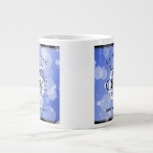 Elegant 65th Blue Sapphire Wedding Jubileum Grote Koffiekop (Voorkant)