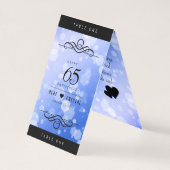 Elegant 65th Blue Sapphire Wedding Jubileum Kaart (Achterkant)