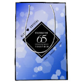 Elegant 65th Blue Sapphire Wedding Jubileum Medium Cadeauzakje (Voorkant)