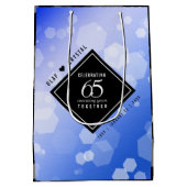 Elegant 65th Blue Sapphire Wedding Jubileum Medium Cadeauzakje (Achterkant)
