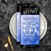 Elegant 65th Blue Sapphire Wedding Jubileum Menu