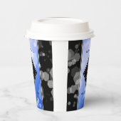 Elegant 65th Blue Sapphire Wedding Jubileum Papieren Bekers (Links)