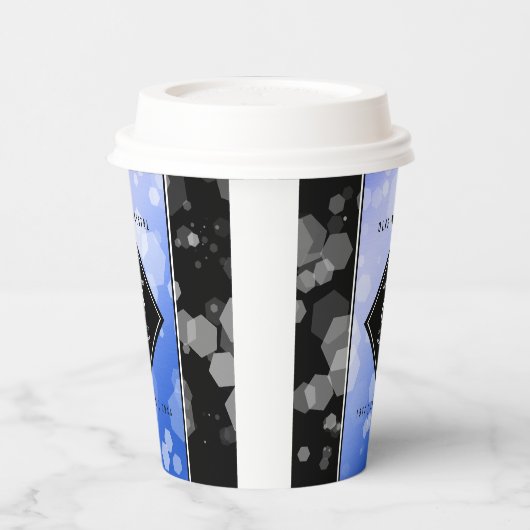 Elegant 65th Blue Sapphire Wedding Jubileum Papieren Bekers (Links)