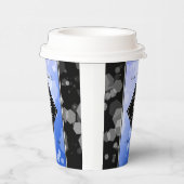 Elegant 65th Blue Sapphire Wedding Jubileum Papieren Bekers (Rechts)