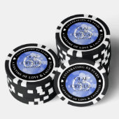 Elegant 65th Blue Sapphire Wedding Jubileum Poker Chips (Opstapeling)