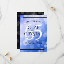 Elegant 65th Blue Sapphire Wedding Jubileum Save The Date