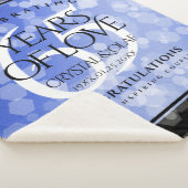 Elegant 65th Blue Sapphire Wedding Jubileum Sherpa Deken (3/4)