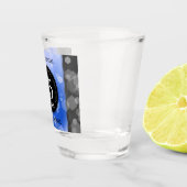 Elegant 65th Blue Sapphire Wedding Jubileum Shot Glas (Rechts)