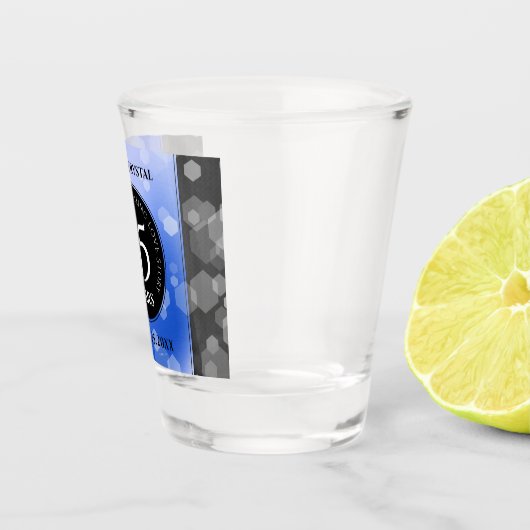 Elegant 65th Blue Sapphire Wedding Jubileum Shot Glas (Rechts)