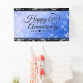 Elegant 65th Blue Sapphire Wedding Jubileum Spandoek (Insitu)