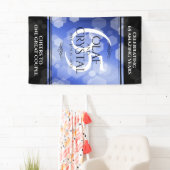 Elegant 65th Blue Sapphire Wedding Jubileum Spandoek (Insitu)