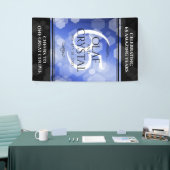 Elegant 65th Blue Sapphire Wedding Jubileum Spandoek (Beurs)