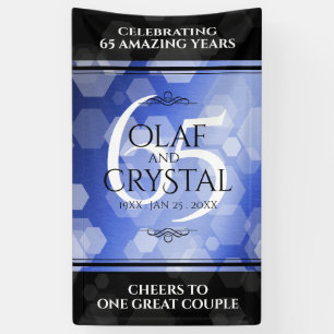 Elegant 65th Blue Sapphire Wedding Jubileum Spandoek