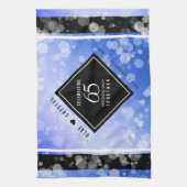 Elegant 65th Blue Sapphire Wedding Jubileum Theedoek (Verticaal)