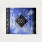 Elegant 65th Blue Sapphire Wedding Jubileum Wandkleed (Voorkant (horizontaal))