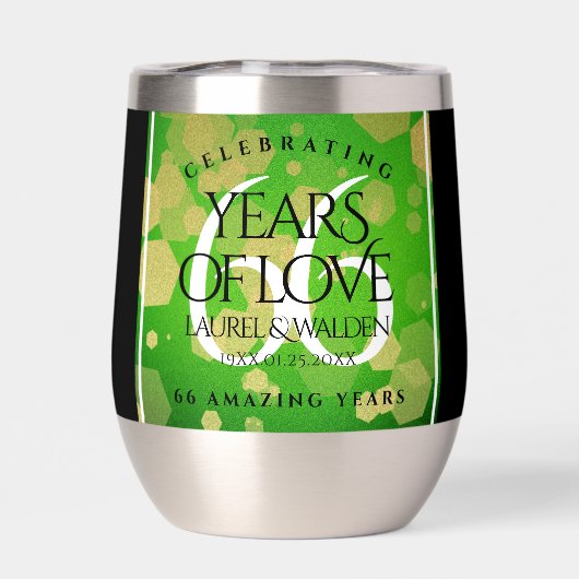 Elegant 66th Titanite Wedding Jubileum (Achterkant)