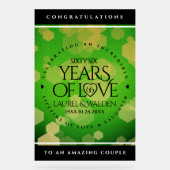 Elegant 66th Titanite Wedding Jubileum Acryl Bord (Voorkant)