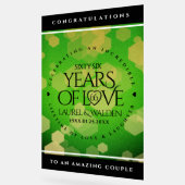 Elegant 66th Titanite Wedding Jubileum Acryl Bord (Hoek)