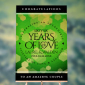 Elegant 66th Titanite Wedding Jubileum Acryl Bord (Neutraal)