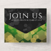 Elegant 66th Titanite Wedding Jubileum All In One Uitnodiging (Achterkant)