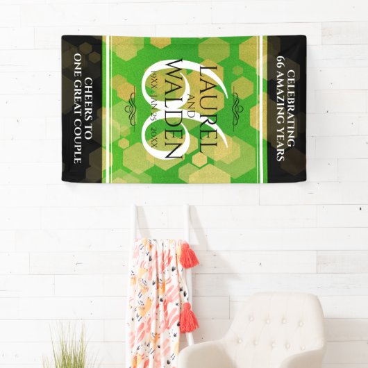 Elegant 66th Titanite Wedding Jubileum Banner