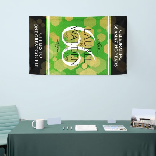 Elegant 66th Titanite Wedding Jubileum Banner (Beurs)