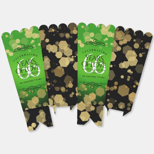 Elegant 66th Titanite Wedding Jubileum Bedankdoosjes (Ongevouwen)