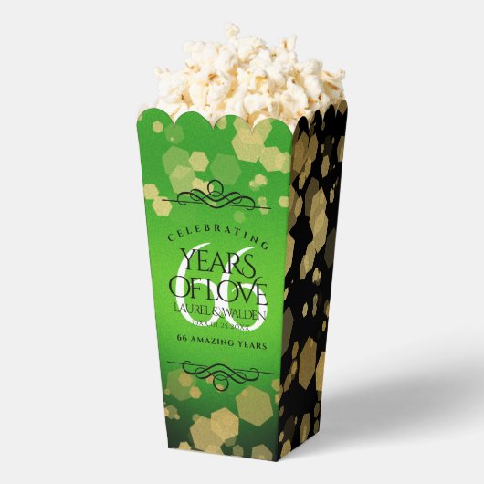 Elegant 66th Titanite Wedding Jubileum Bedankdoosjes (Popped)