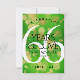 Elegant 66th Titanite Wedding Jubileum Bedankkaart