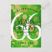 Elegant 66th Titanite Wedding Jubileum Bedankkaart (Voorkant)