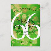 Elegant 66th Titanite Wedding Jubileum Bedankkaart (Achterkant)