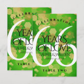 Elegant 66th Titanite Wedding Jubileum Bedankkaart (Voorkant / Achterkant)